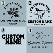 Load image into Gallery viewer, 100 Custom Coffee Cup Stickers
