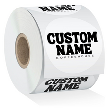 Load image into Gallery viewer, 100 Custom Coffee Cup Stickers