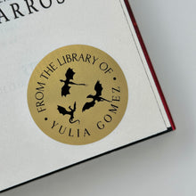 Load image into Gallery viewer, 50 Custom Gold Book Stamp Stickers