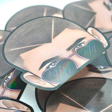 Load image into Gallery viewer, Weatherproof Black Holographic Sticker