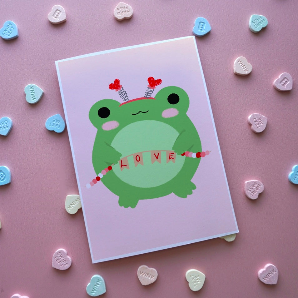 Valentine Froggy Greeting Card