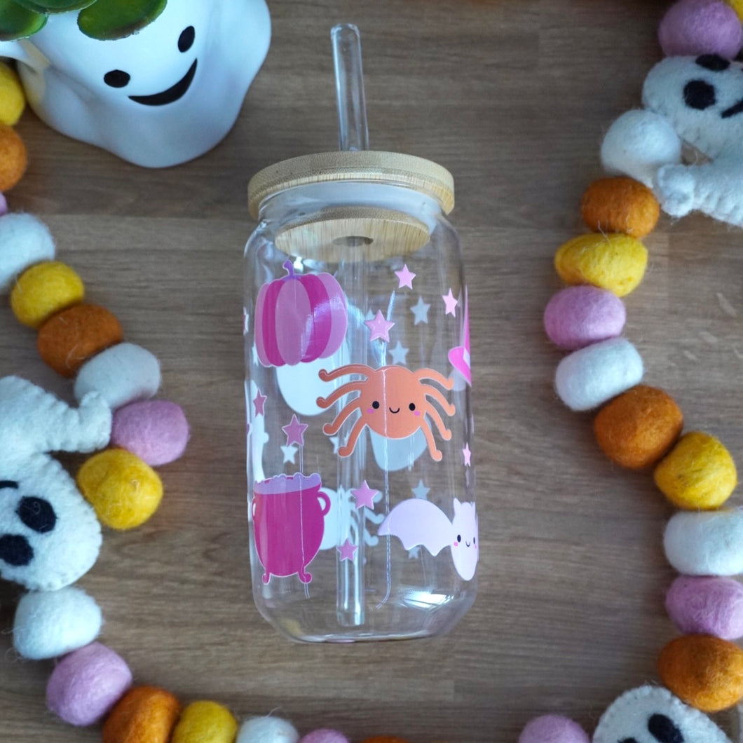 Pastel Halloween Glass Cup