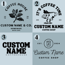 Load image into Gallery viewer, 100 Custom Coffee Cup Stickers
