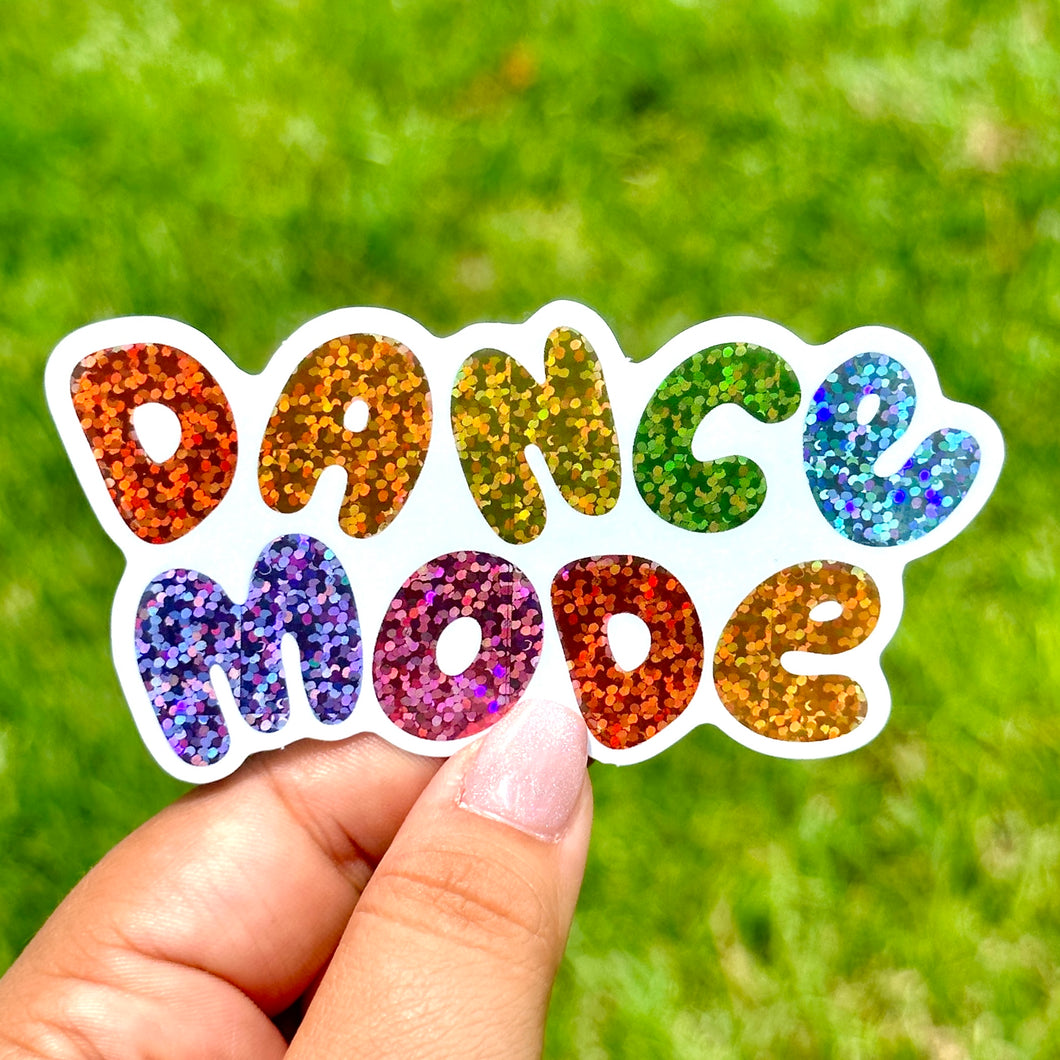 Dance Mode Glitter Sticker