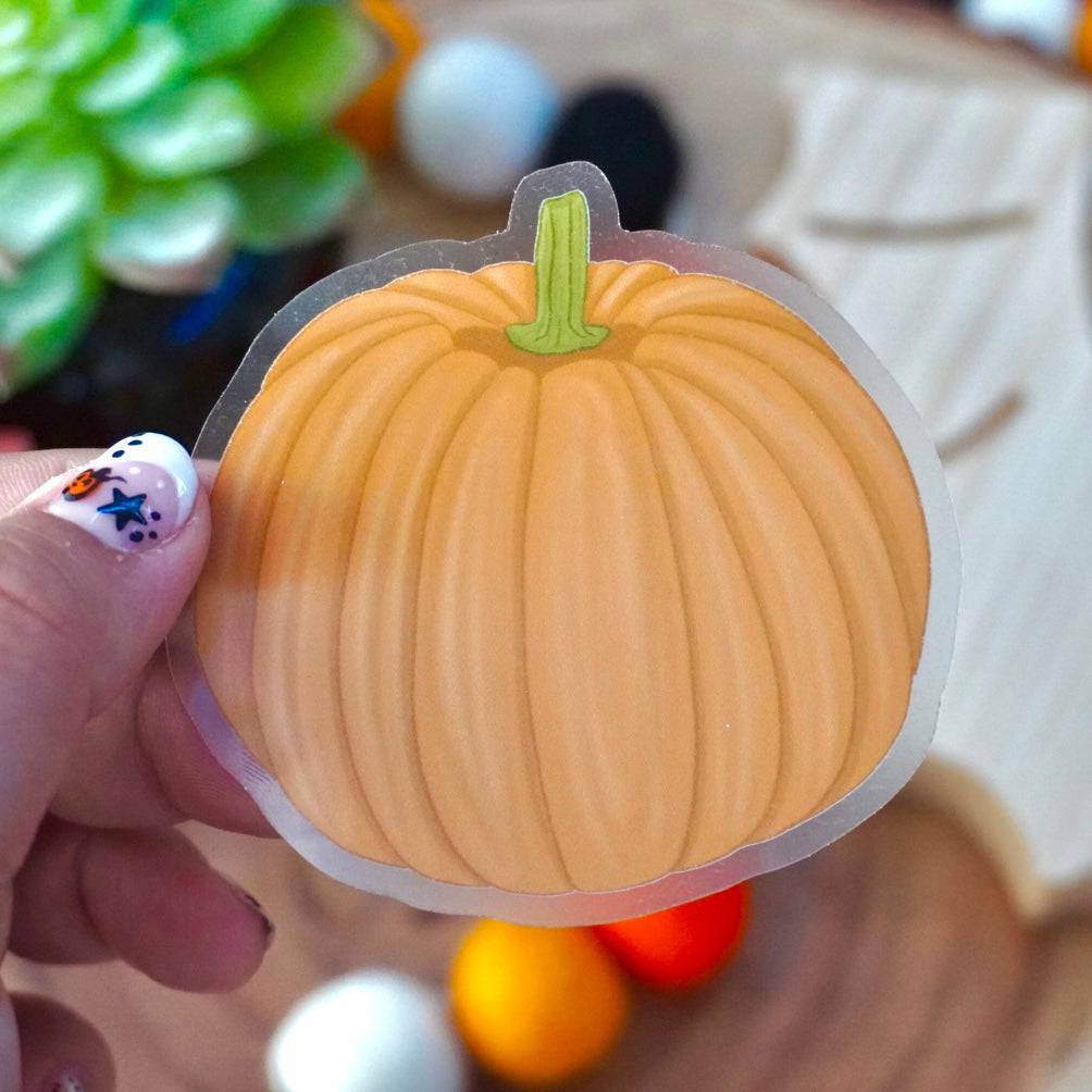 Pumpkin Clear Sticker