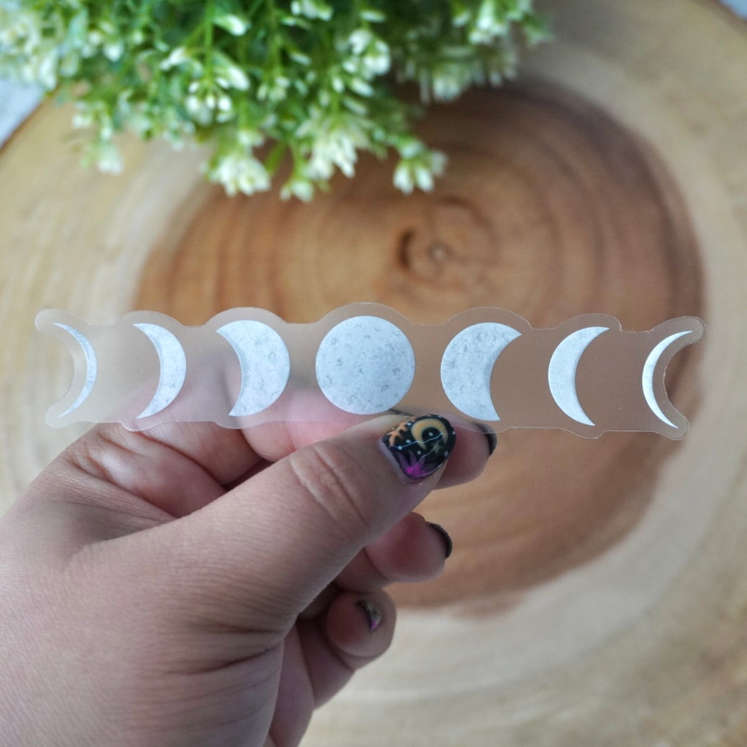 Moon Phases Clear Sticker